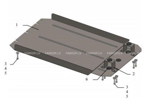 Transfare case protection MET  MITSUBISHI L 200