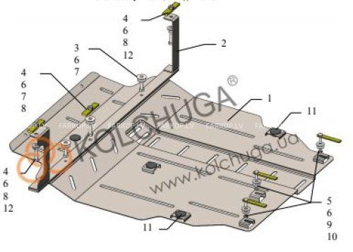 Dzinēja un ātrumkārbas aizsargs MET  MITSUBISHI OUTLANDER