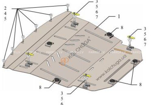 Dzinēja, ātrumkārbas un radiatora aizsargs MET  NISSAN QASHQAI