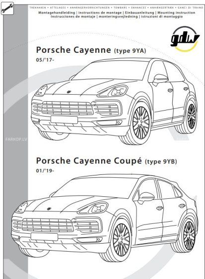 Auto sakabes āķis  PORSCHE CAYENNE